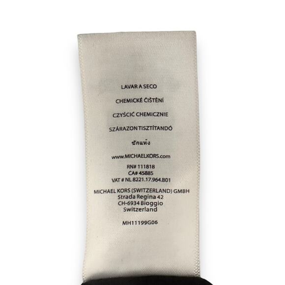 MICHAEL Michael Kors Women's Ruched Sleeve One Button Blazer 16 Black Plus Size - Picture 9 of 10